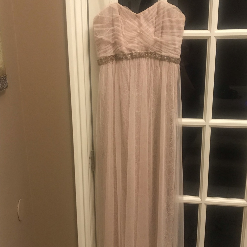 Evening Gown- Strapless Blush Dress